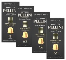 40 capsules compatibles Nespresso* Original Magnifico compostables - PELLINI