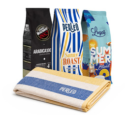 Sommer-Kaffeebundle – 3x250g Kaffeebohnen + Perléo Handtuch gratis