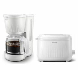 Set Petit-Déjeuner Série 3000 - Cafetière filtre HD7411/00 +grille-pain HD2511/00 Philips