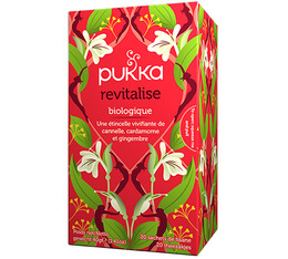 Infusion Revitalise Cannelle, cardamome & gingembre - Bio 20 sachets - Pukka