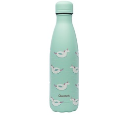 Bouteille Isotherme Inox 50cl - Collection Summer Vibes - (impression 3D, relief au toucher) - Licorne - Qwetch