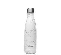Bouteille isotherme inox Marbre Blanc 50 cl - QWETCH
