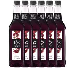 Lot de 6 sirops 1883 Routin Grenade - Bouteille plastique - 6x1L