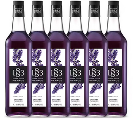 Lot de 6 Sirops 1883 Routin Lavande - Bouteille Plastique - 6x1L
