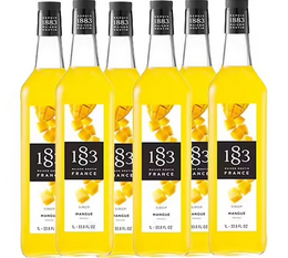 Sirop Mangue pour professionnel - Bouteille plastique - 6 x 1L - 1883 ROUTIN