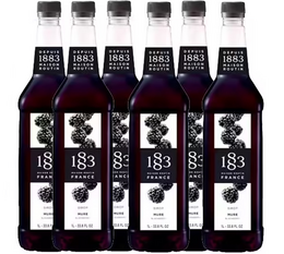 Sirop Mûre pour professionnel - Bouteille plastique - 6 x 1L - 1883 ROUTIN