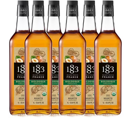 Sirop Noisette Bio - Bouteille verre 6x1L - 1883 ROUTIN