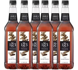 Lot de 6 Sirops  pour professionnel Toffee Crunch - Bouteille Plastique - 6x1L - 1883 ROUTIN