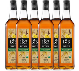 Sirop Vanille Bio pour professionnel - Bouteille en verre - 6X1L - 1883 ROUTIN