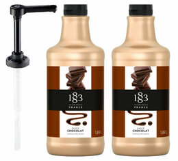 Sauce 1883 Routin Chocolat - 2 x 1,89 L + Pompe doseuse