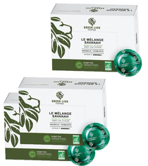 Offre spéciale 2+1 - 150 dosettes compatibles Nespresso® pro Le Mélange Savanah - GREEN LION COFFEE Office Pads