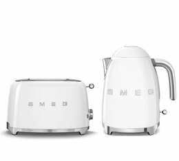 Set Petit-Déjeuner Grille-Pain TSF01WHEU et Bouilloire KLF03WHEU Blanc - SMEG