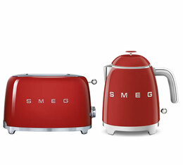 Set Petit-Déjeuner Grille-Pain TSF01RDEU et Bouilloire KLF05RDEU Rouge - SMEG