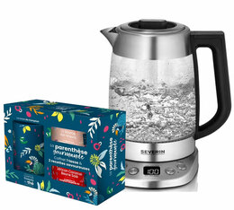 Théière en verrre 1,7 L SEVERIN WK 3480 + Coffret thé COMPTOIR FRANÇAIS DU THÉ OFFERT