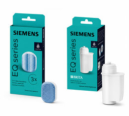 Pack entretien Bosch Siemens : Filtre à eau BRITA EQ Series + Détartrant 2 en 1