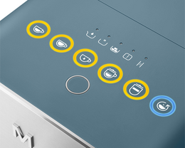 SMEG BCC13SBMEU Système lait - Bleu Orage menu orange