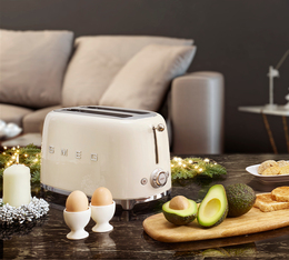 grille pain vintage creme smeg