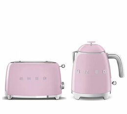 Set Petit-Déjeuner Grille-Pain TSF01PKEU et Bouilloire KLF05PKEU Rose - SMEG