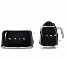 Set Petit-Déjeuner Grille-Pain TSF02BLEU et Bouilloire KLF05BLEU Noir - SMEG