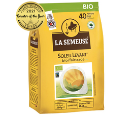 40 dosettes ESE Café Expresso Soleil Levant Bio - La Semeuse
