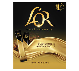 Café soluble Pur Arabica x25 sticks - L'Or Classique 