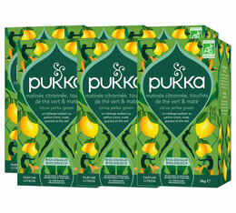 Infusion pour professionnels Bio Matinée Citronnée touches de thé vert et maté - 6 x 20 sachets - PUKKA