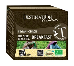Organic Breakfast black tea - 20 individually-wrapped tea bags - Destination