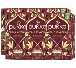 Thé noir pour professionnels Chaï Vanille Bio - 6 x 20 sachets - PUKKA