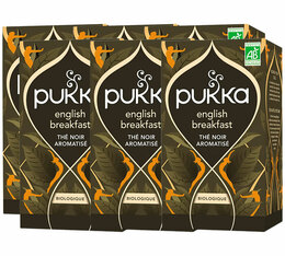 Thé pour professionnels en sachets - Thé Noir Elegant English Breakfast Bio 6 x 20 sachets - PUKKA