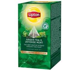 Thé Vert Menthe Intense - 25 Sachets Pyramide - Exclusive Selection - Lipton