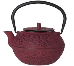 Cosy & Trendy 'Takayama' red cast-iron teapot with infuser + Free Tea