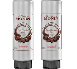 Lot de 2 Sauces Topping Monin - Chocolat noir - 2 x 500 ml