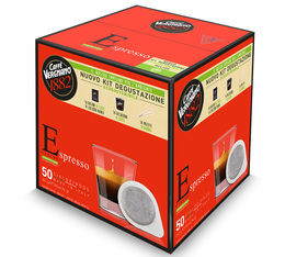 Kit Dossettes ESE-Espresso-avec gobelets- CAFFE VERGNANO