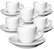 6 tasses expresso et sous-tasses porcelaine 7,5 cl Verona - Ancap