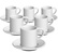 6 Tasses et sous-tasses Espresso Bond 8 cl Blanc - Loveramics