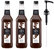 Lot sirop pour professionnel Chocolat - Bouteille Plastique - 3 x 1L + Pompe doseuse -1883 ROUTIN