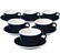 6 Tasses Cappuccino et sous-tasses Egg 20 cl Denim - Loveramics