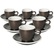 6 Tasses Espresso et sous-tasses Egg 8cl Gunpowder - Loveramics