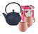 Bundle for Tea Lovers: Cast Iron Teapot Sakai, Pylano Terra Mugs and English Tea Shop Gift Box