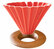 Origami Dripper M in Red + Wooden Holder