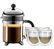 Cafetière à piston Chambord 50cl + 4 verres Pavina 25cl Bodum