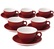 Tasses - LOVERAMICS - Cappuccino et sous-tasses rouge Egg 20 cl 