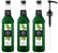 Lot sirop pour professionnel Menthe Verte - Bouteille Plastique - 3 x 1L + Pompe doseuse - 1883 ROUTIN
