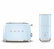 Set Petit-Déjeuner Grille-Pain TSF01PBEU et Mousseur à lait MFF02PBEU Bleu Azur - SMEG