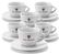 Lot de 6 Tasses et sous tasses blanches Tonino Lamborghini