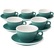 6 Tasses Cappuccino et sous-tasses Egg 20 cl Teal - Loveramics