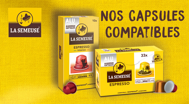 Capsules compatibles Nespresso* Original - Fairtrade - LA SEMEUSE