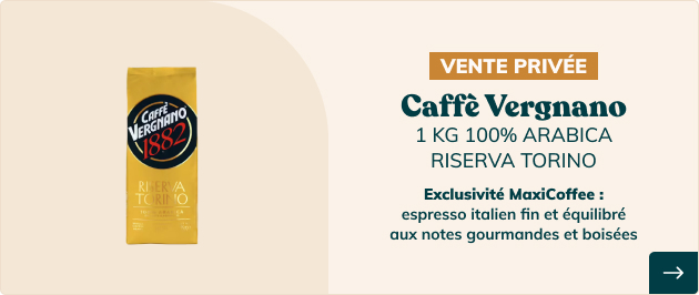 Exclusivité MaxiCoffee : espresso italien fin et équilibré aux notes gourma