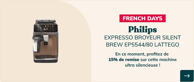 Expresso Broyeur PHILIPS SilentBrew EP5544/80 LatteGo Rose