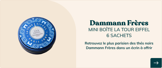 Retrouvez le plus parisien des th&eacute;s noirs Dammann Fr&egrave;res dans un &eacute;crin &amp